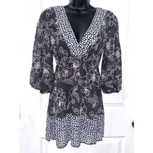 Vanity blue tunic style blouse